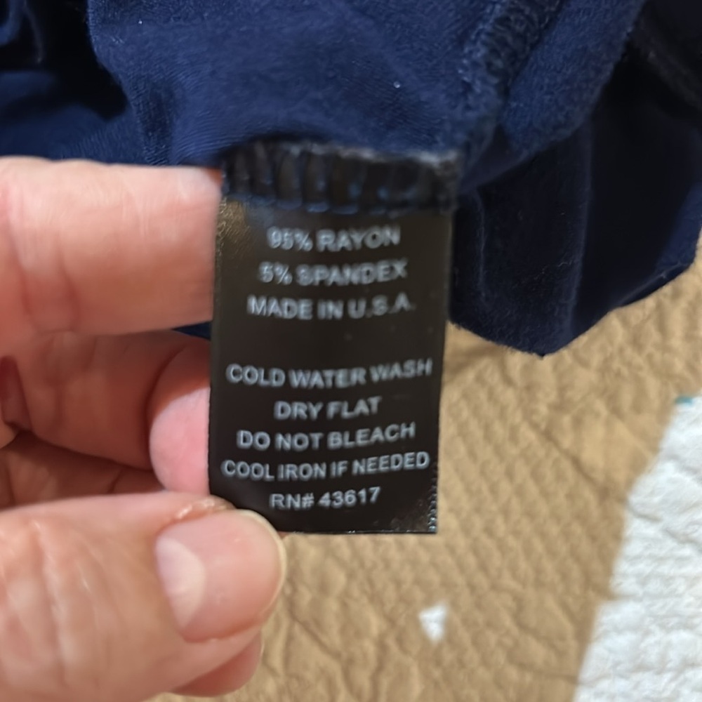 Storm Navy Ruched waist top. Small - Picture 6 of 8
